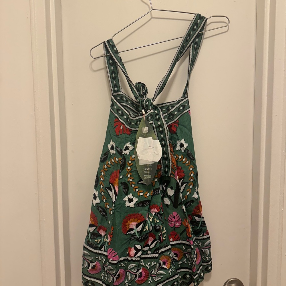 Green Floral Embroidered Dress